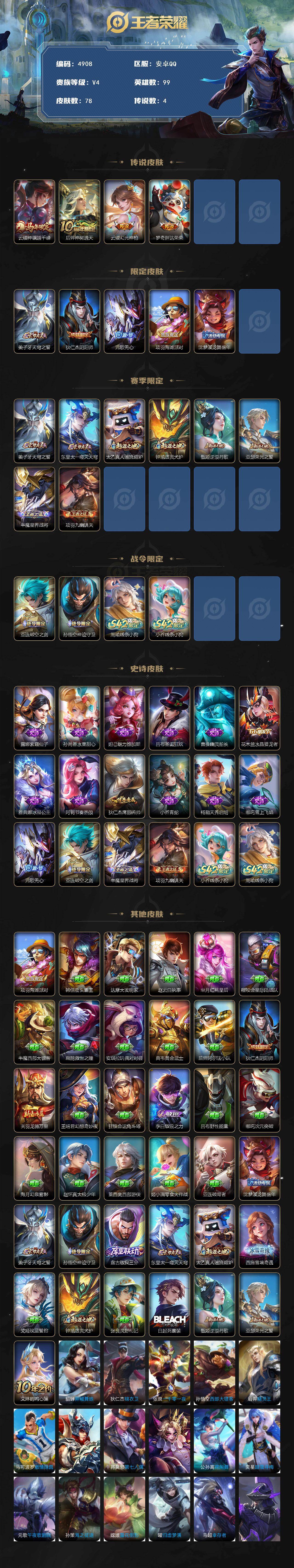 WZCMW4183662王者荣耀账号详情图2