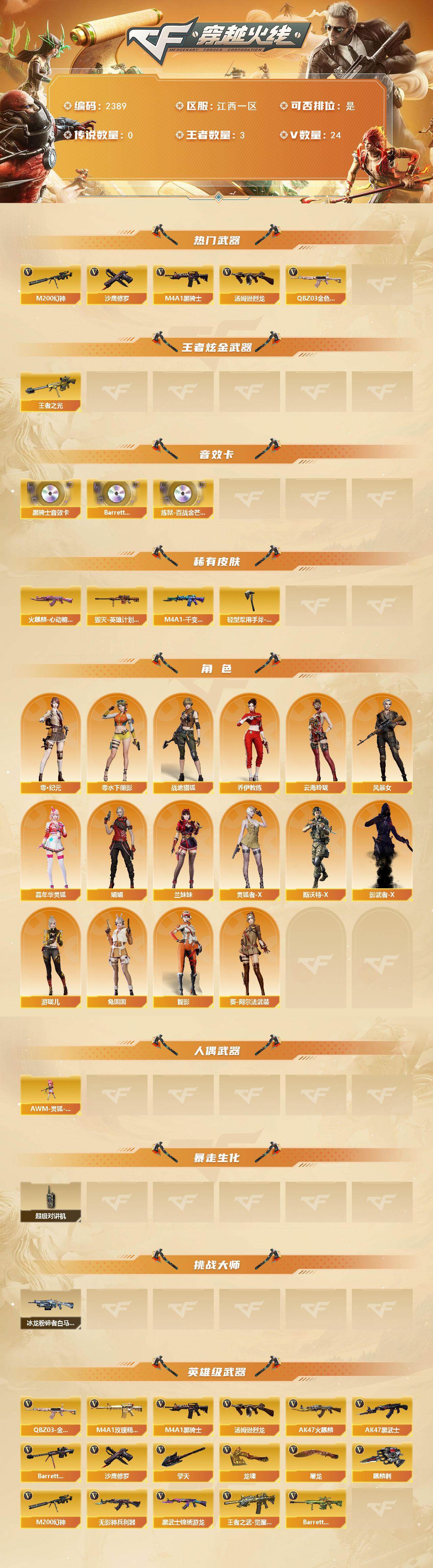 CFCMW448559穿越火线账号详情图2