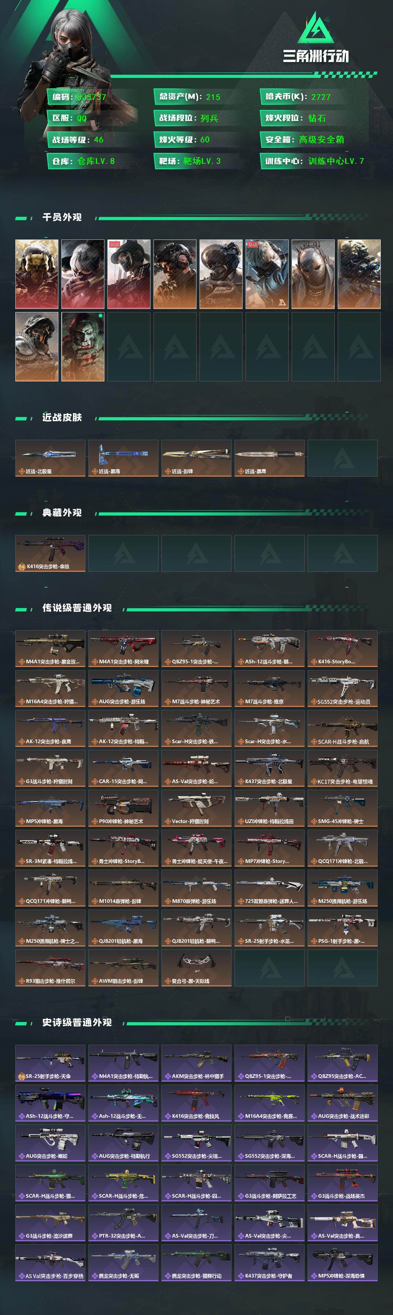 SJZQM451650三角洲行动账号详情图3