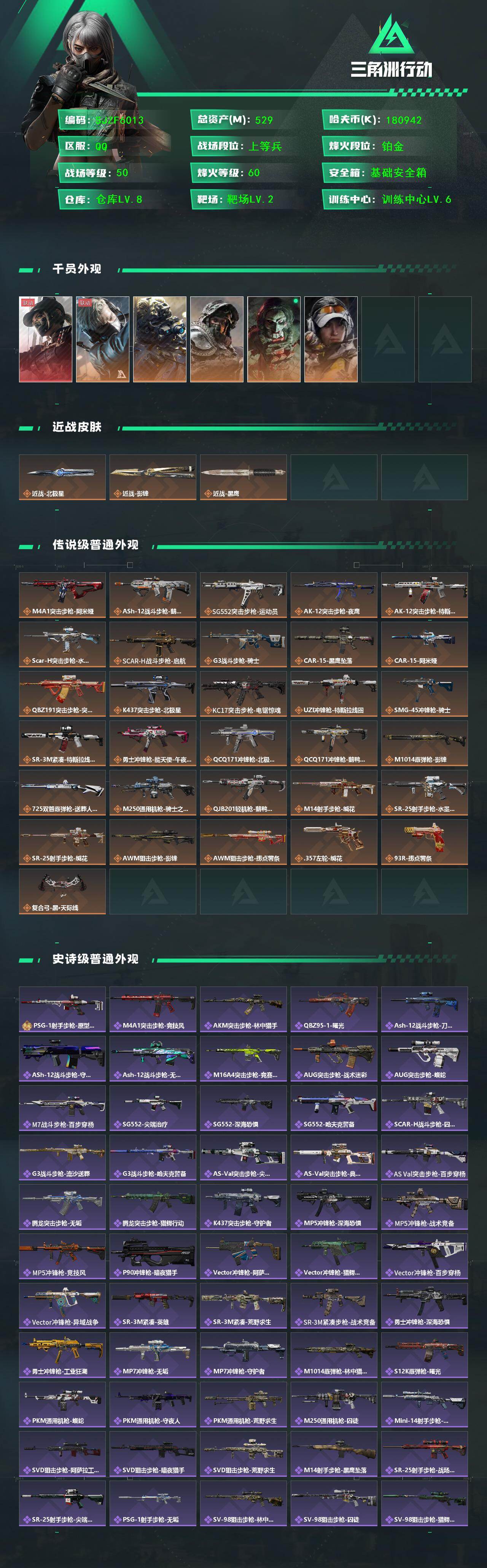 SJZQM453077三角洲行动账号详情图3