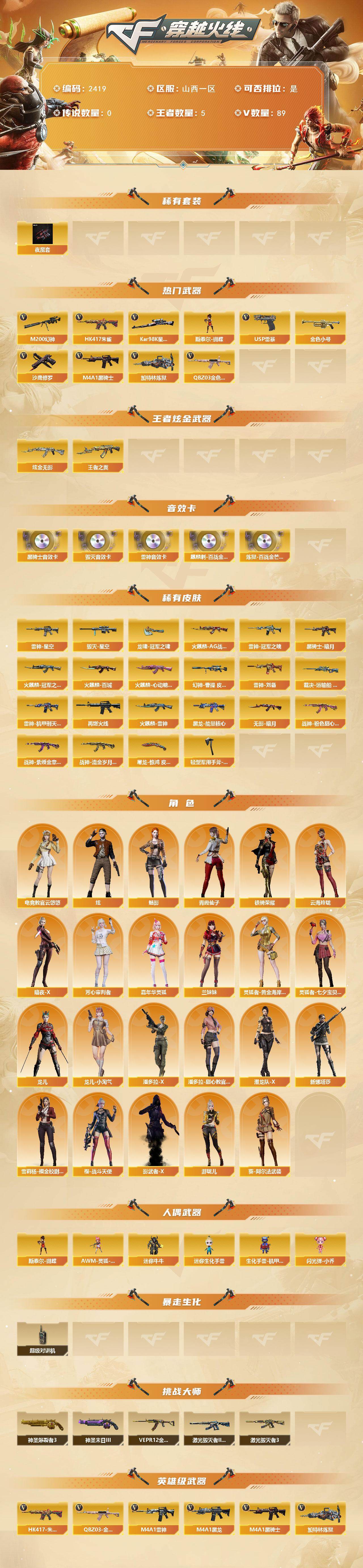 CFCMW449393穿越火线账号详情图2