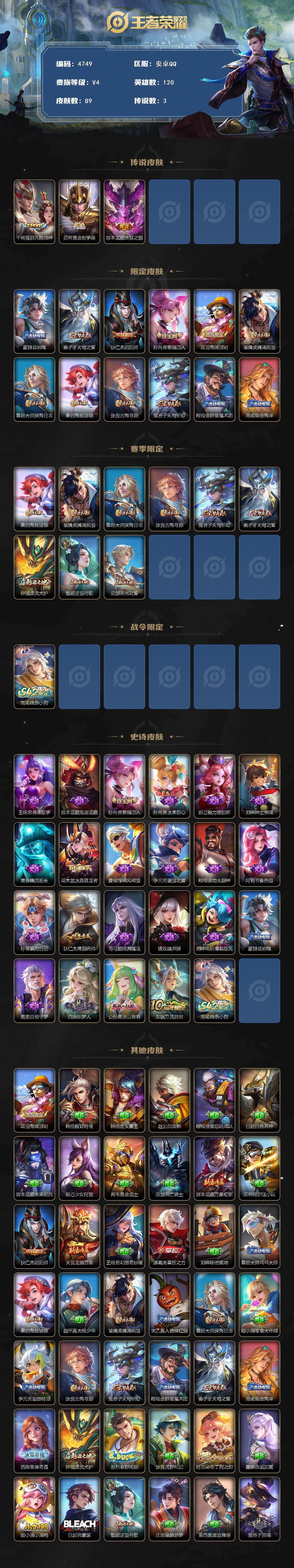 WZJZ4196192王者荣耀账号详情图2