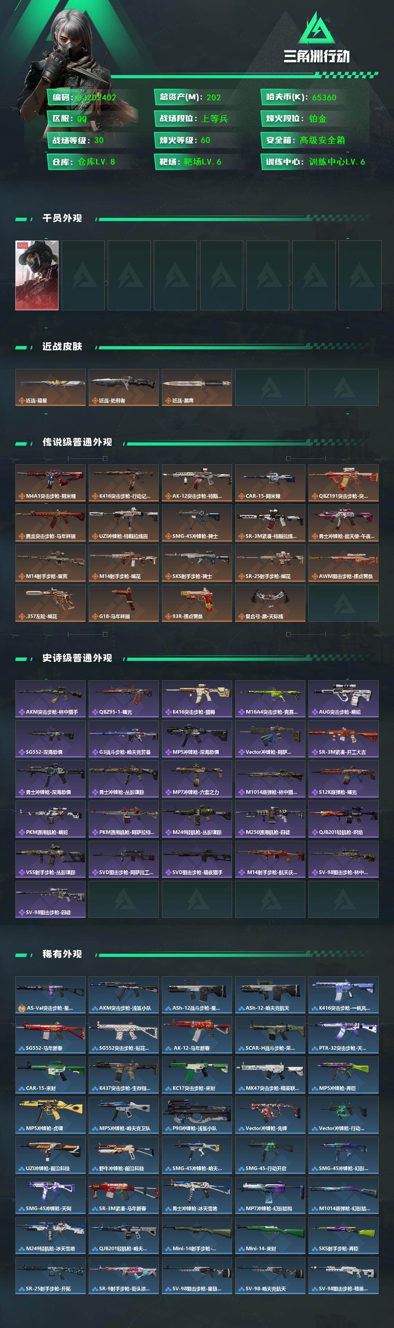 SJZQM457326三角洲行动账号详情图3