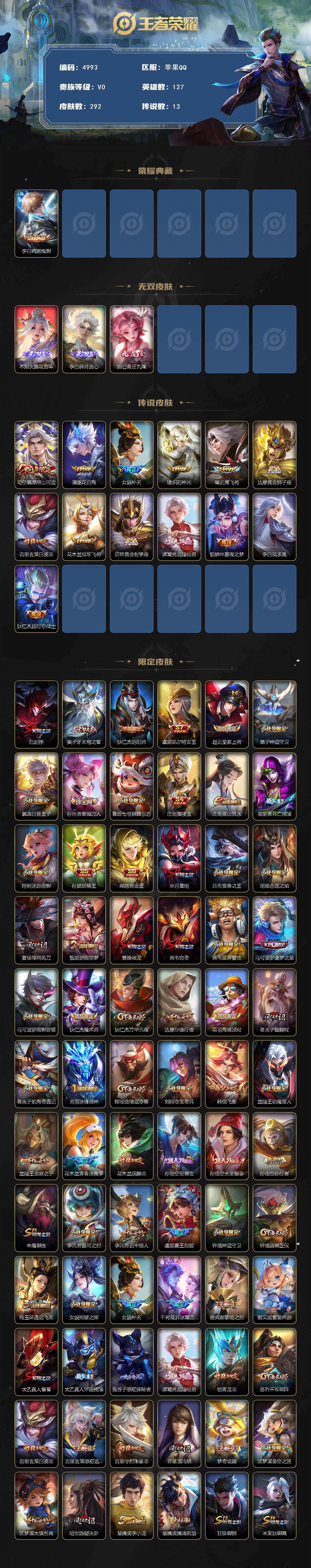 WZCMW4189268王者荣耀账号详情图2