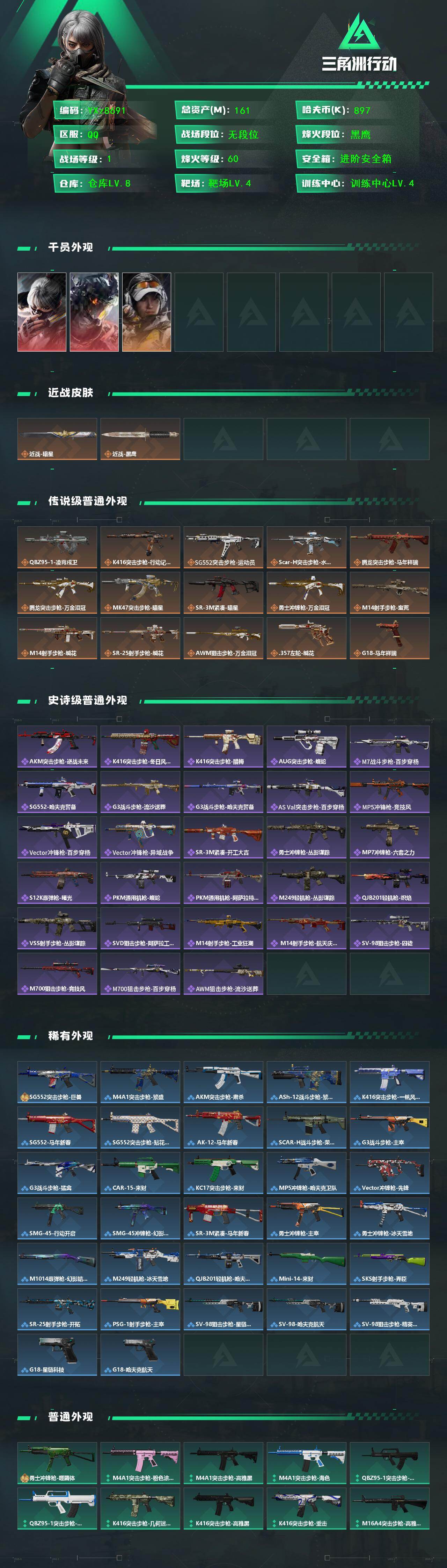 SJZCMW454624三角洲行动账号详情图2