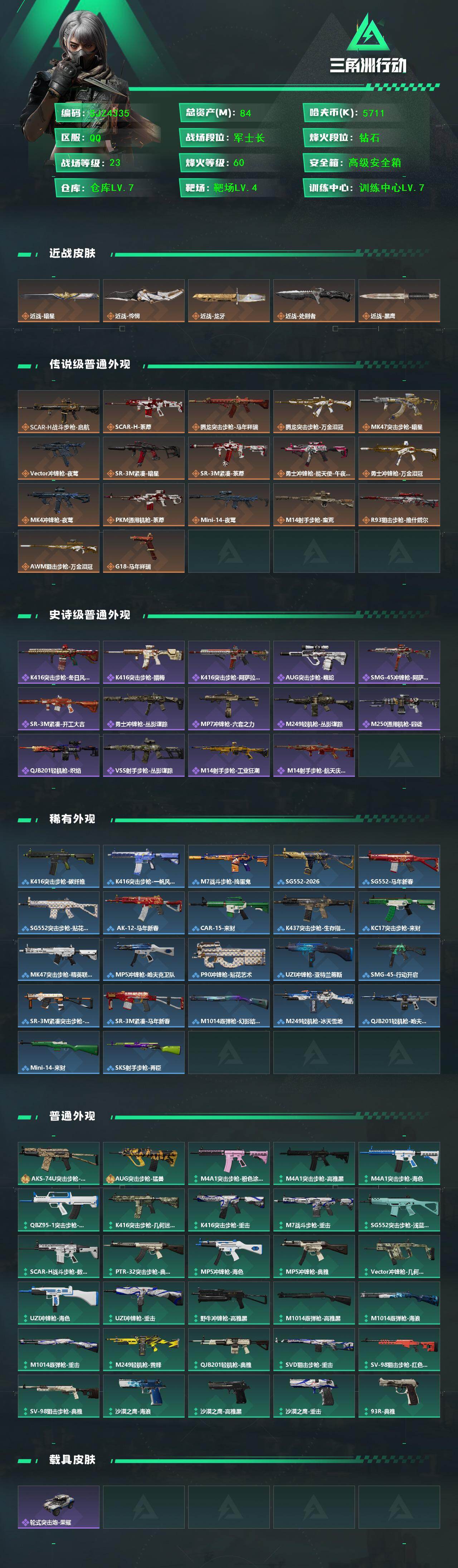 SJZEY453896三角洲行动账号详情图2