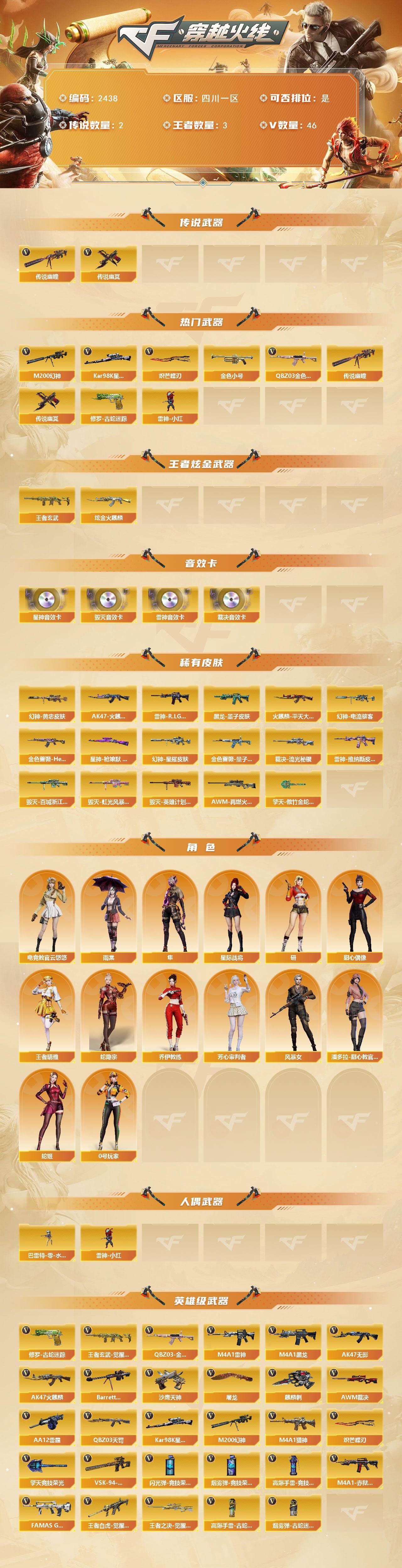 CFCMW449783穿越火线账号详情图2 CFCMW449783穿越火线账号详情图2