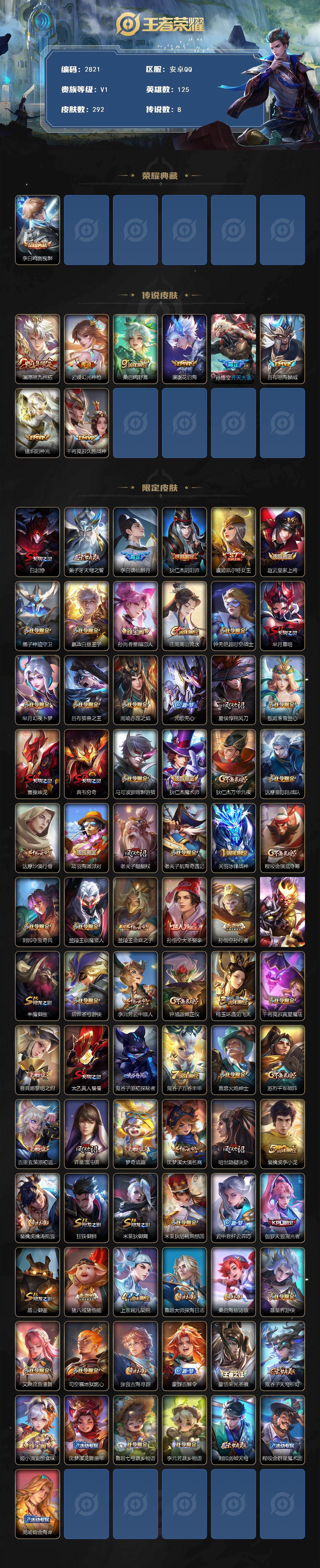 WZCMW4189940王者荣耀账号详情图2