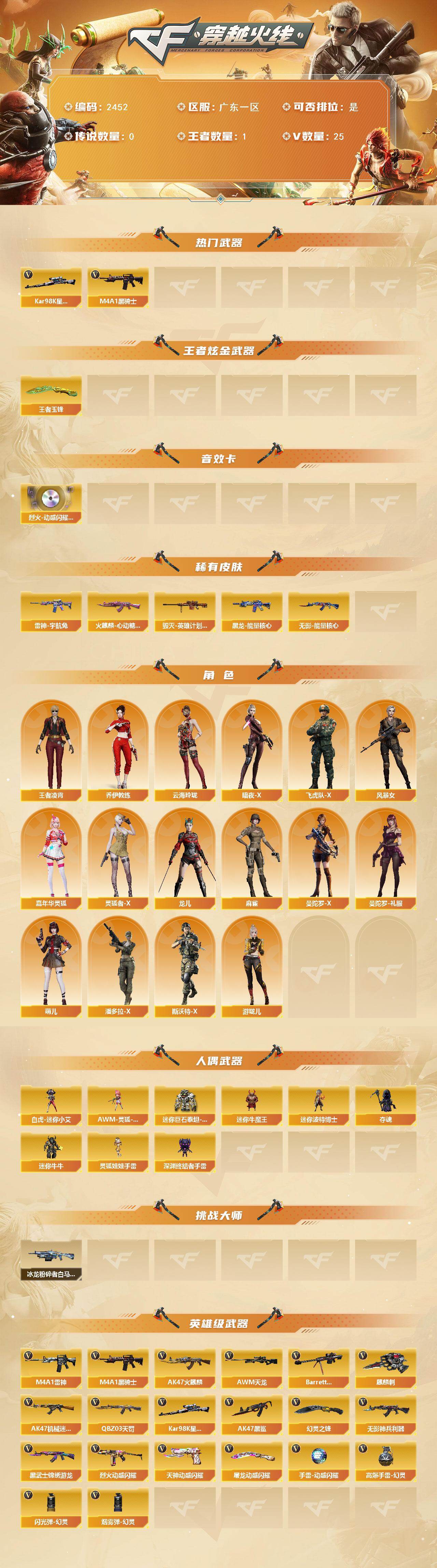 CFCMW449806穿越火线账号详情图2