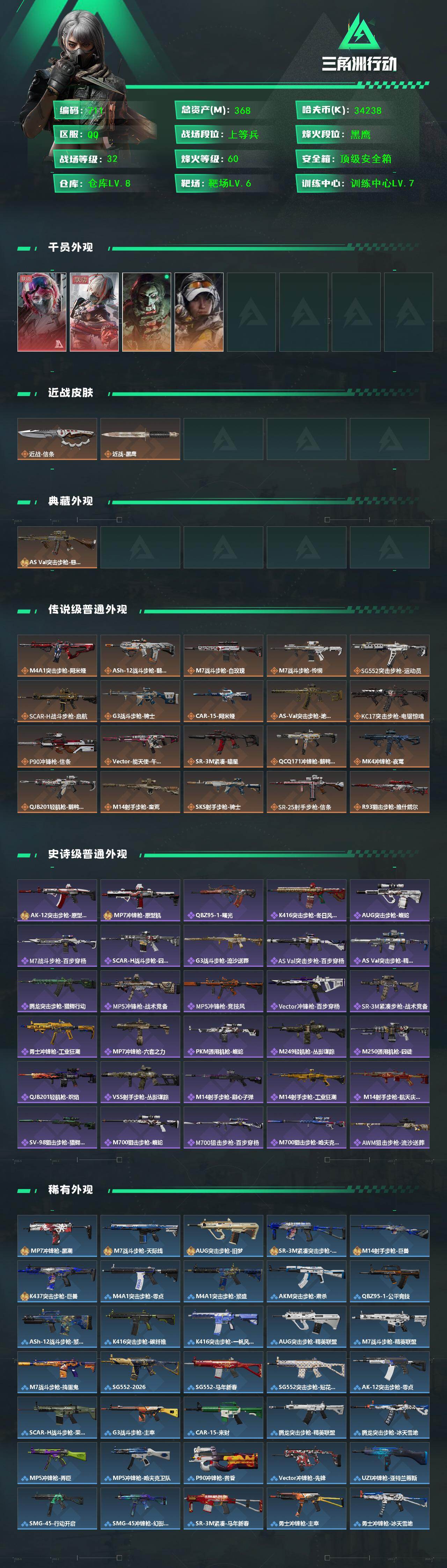 SJZCMW453580三角洲行动账号详情图2