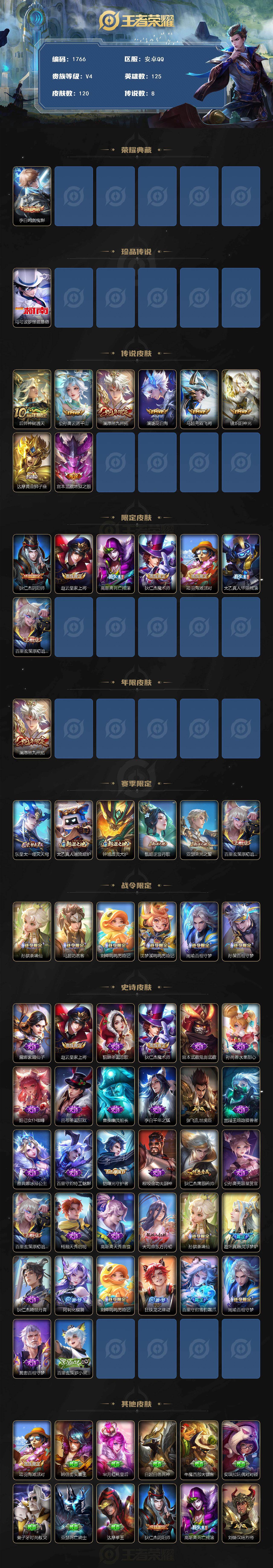 WZCMW4187622王者荣耀账号详情图2