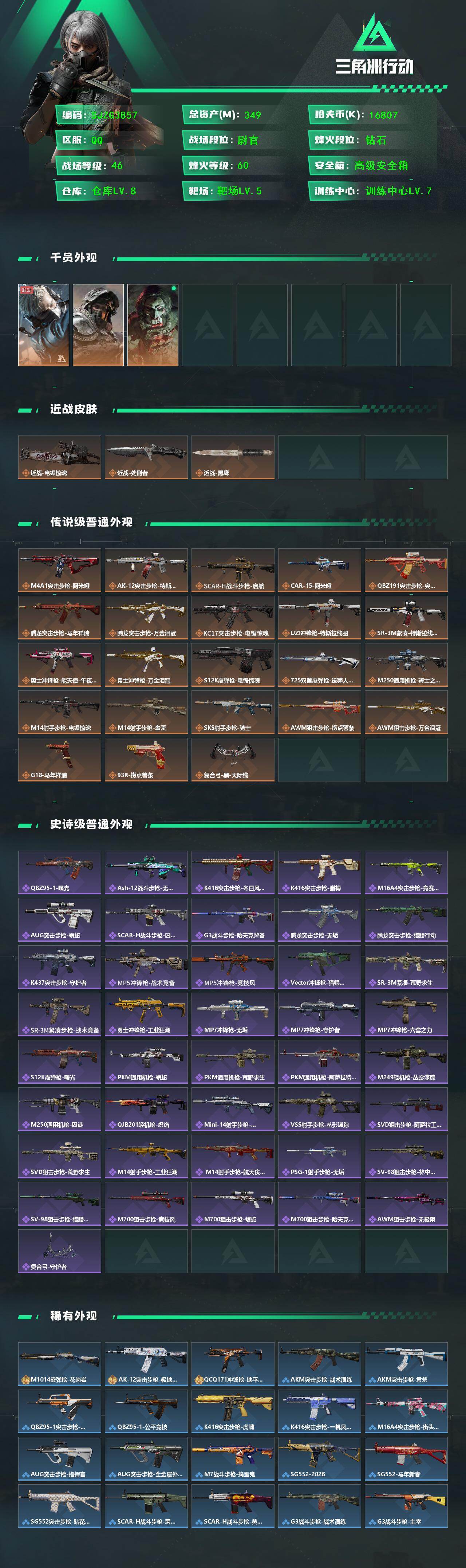 SJZQM453428三角洲行动账号详情图3