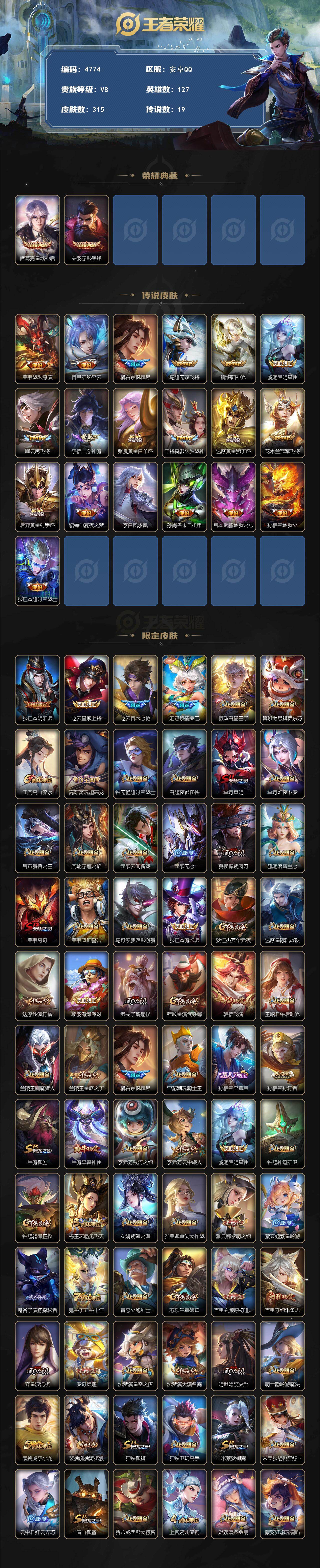 WZCMW4188950王者荣耀账号详情图2