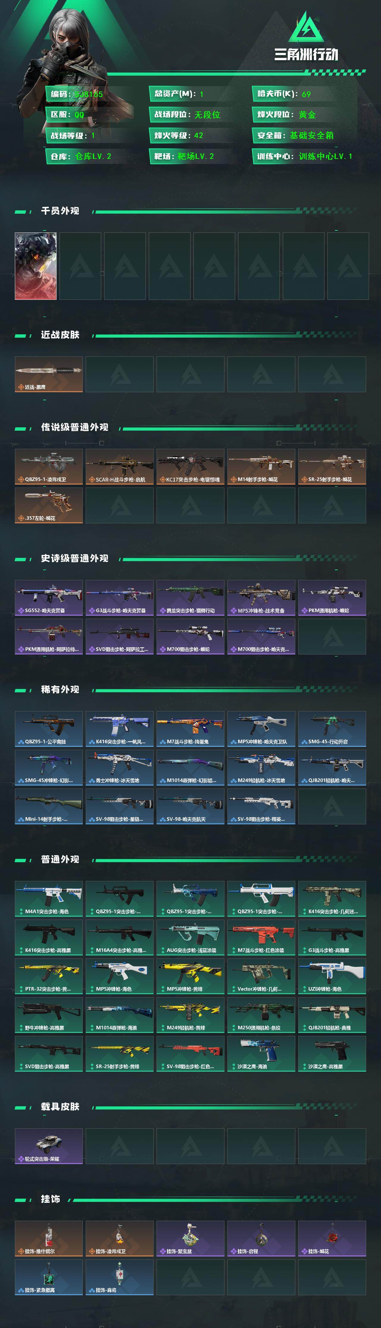 SJZEY453779三角洲行动账号详情图2