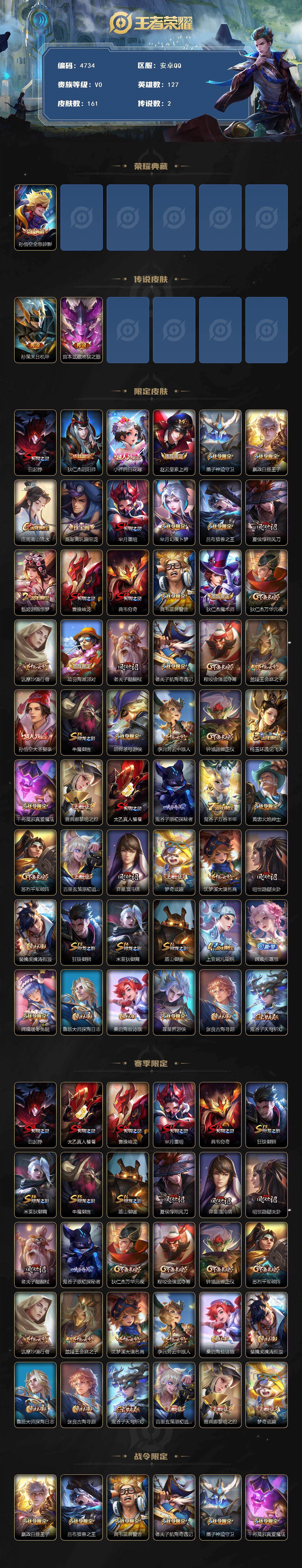 WZCMW4189623王者荣耀账号详情图2