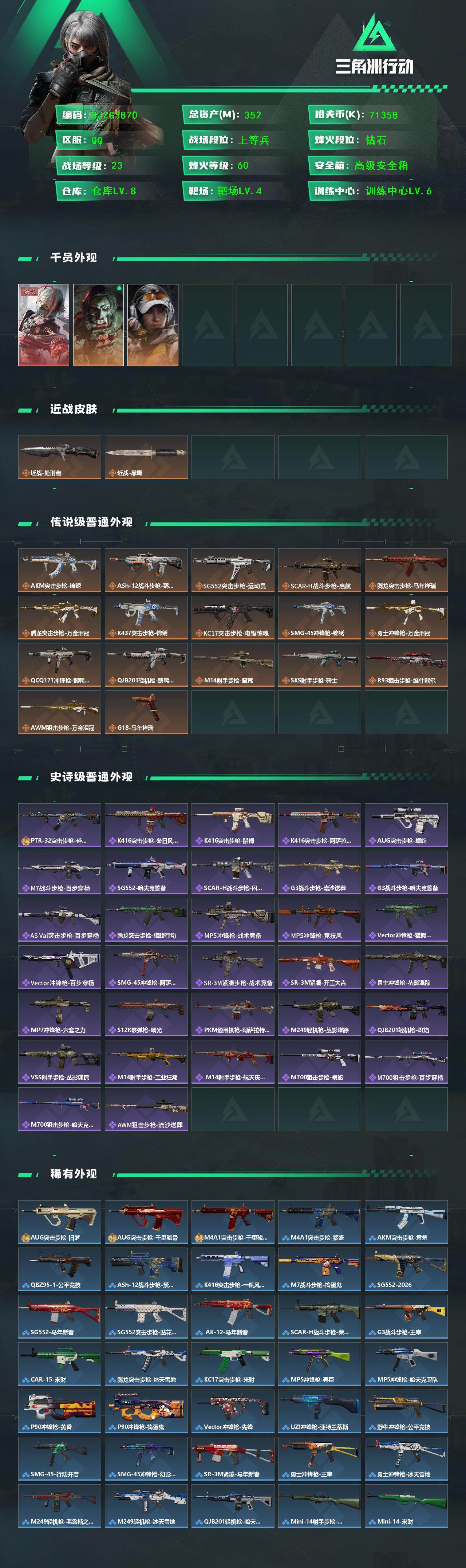 SJZQM453967三角洲行动账号详情图3