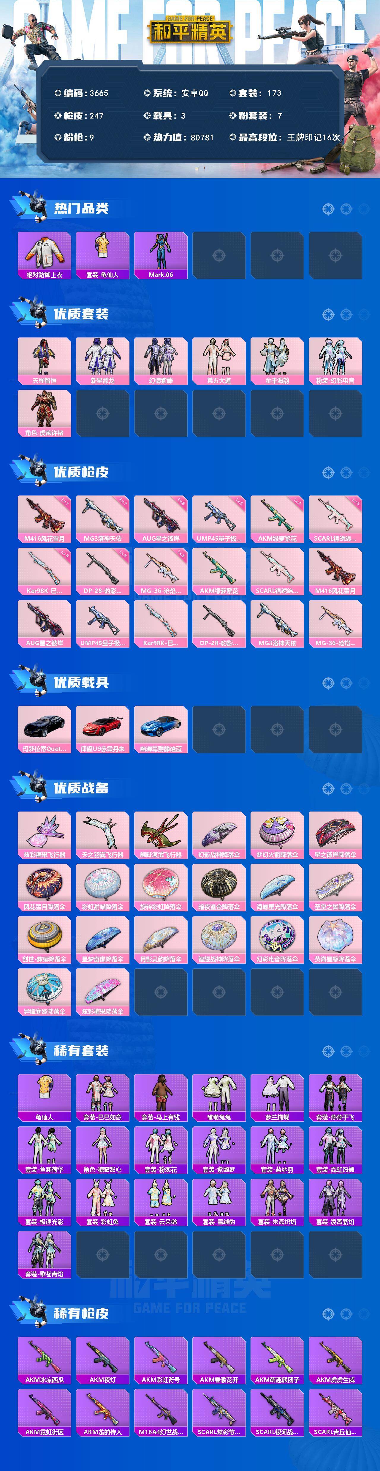 HPCMW4103899和平精英账号详情图2