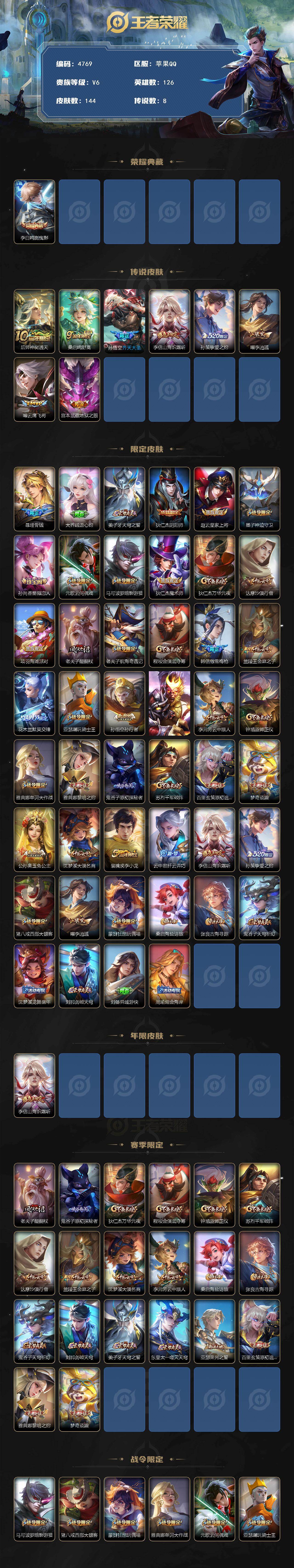 WZQM4197336王者荣耀账号详情图3 WZQM4197336王者荣耀账号详情图3