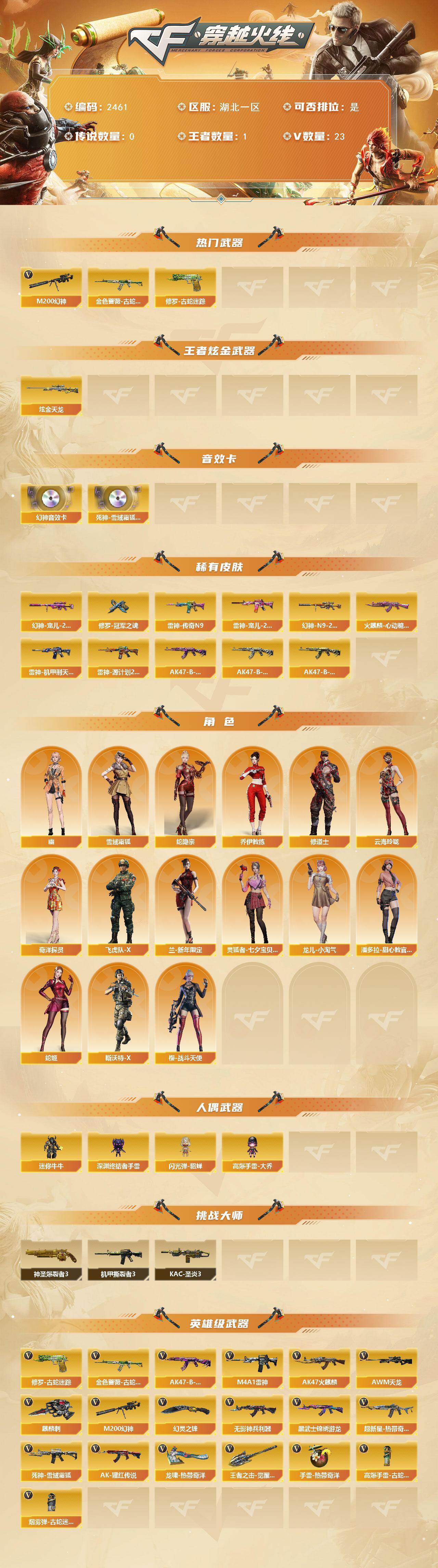 CFCMW449854穿越火线账号详情图2