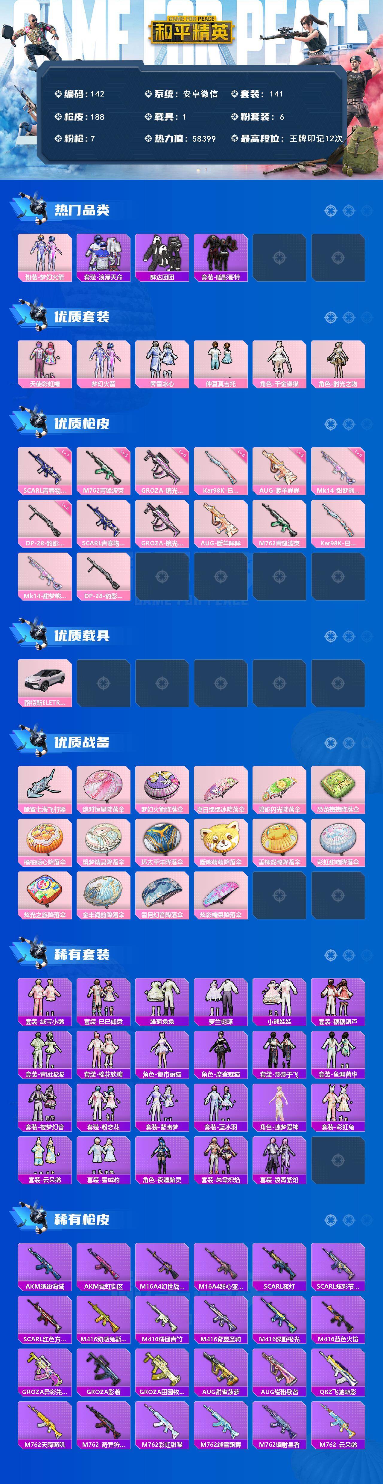 HPLX4134692和平精英账号详情图2