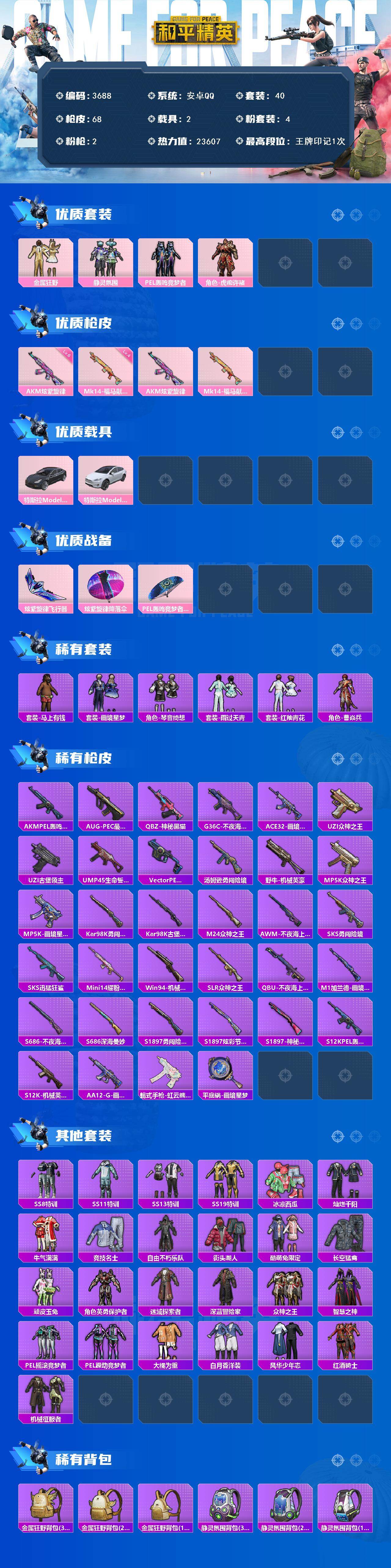 HPCMW4103939和平精英账号详情图2