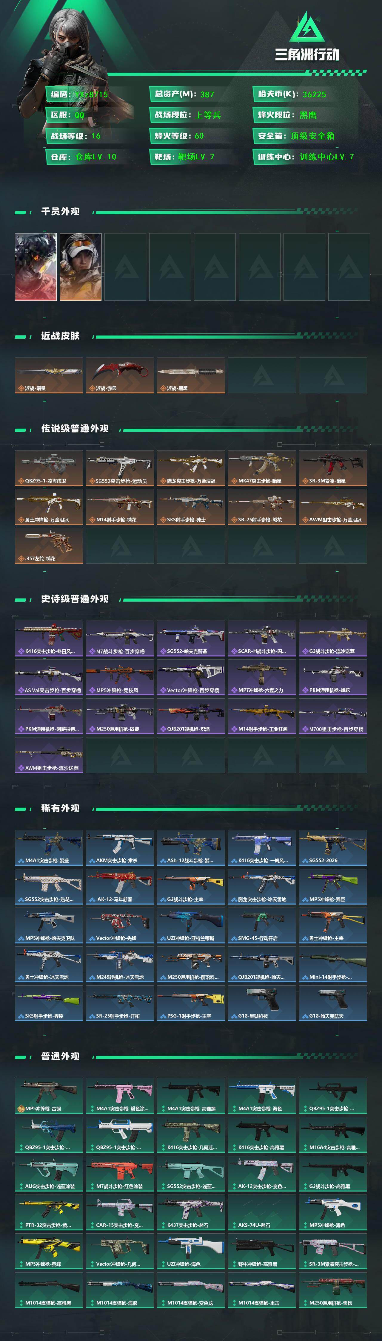 SJZCMW454776三角洲行动账号详情图2