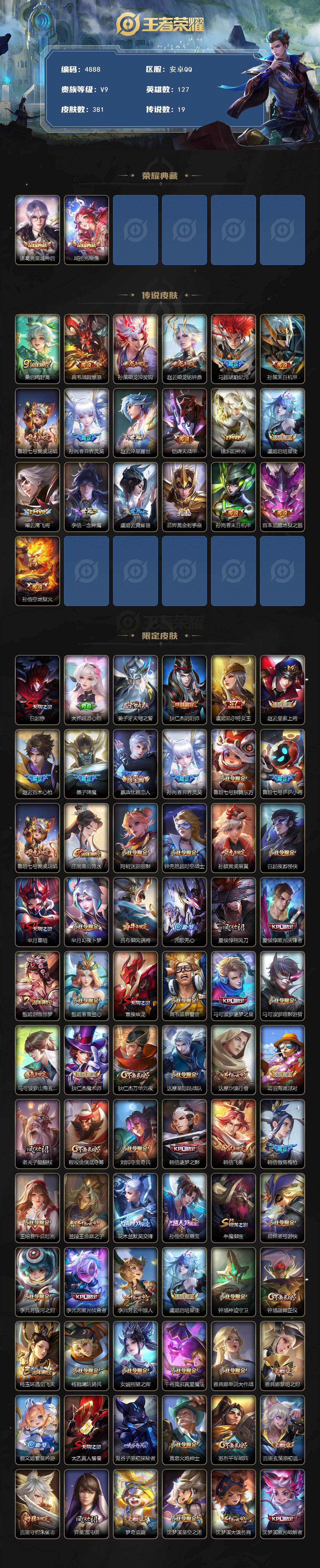 WZCMW4190966王者荣耀账号详情图2