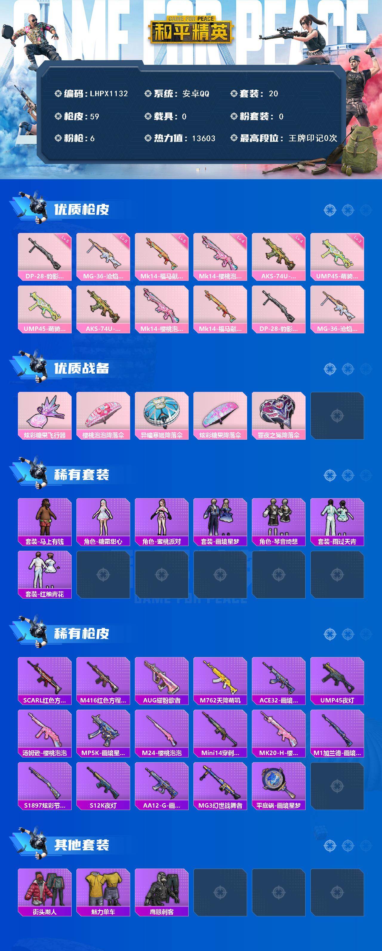 HPLX4104485和平精英账号详情图2