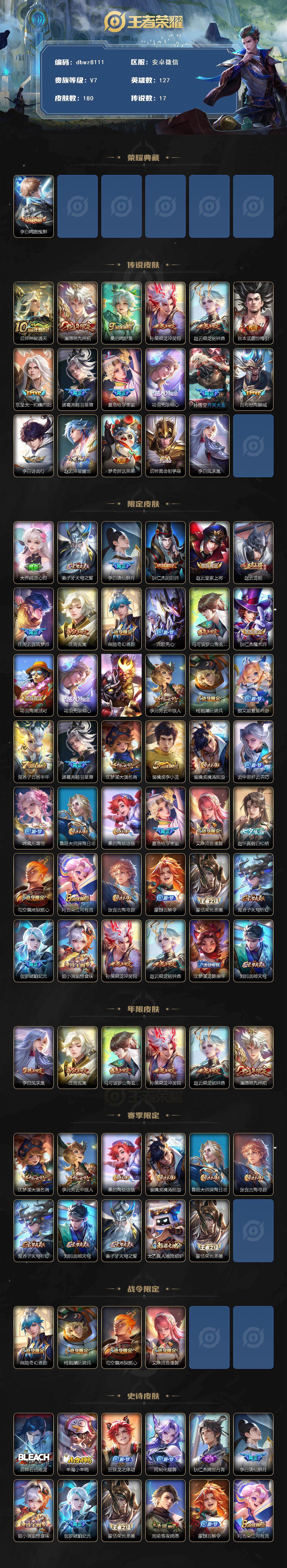 WZQM4190641王者荣耀账号详情图3