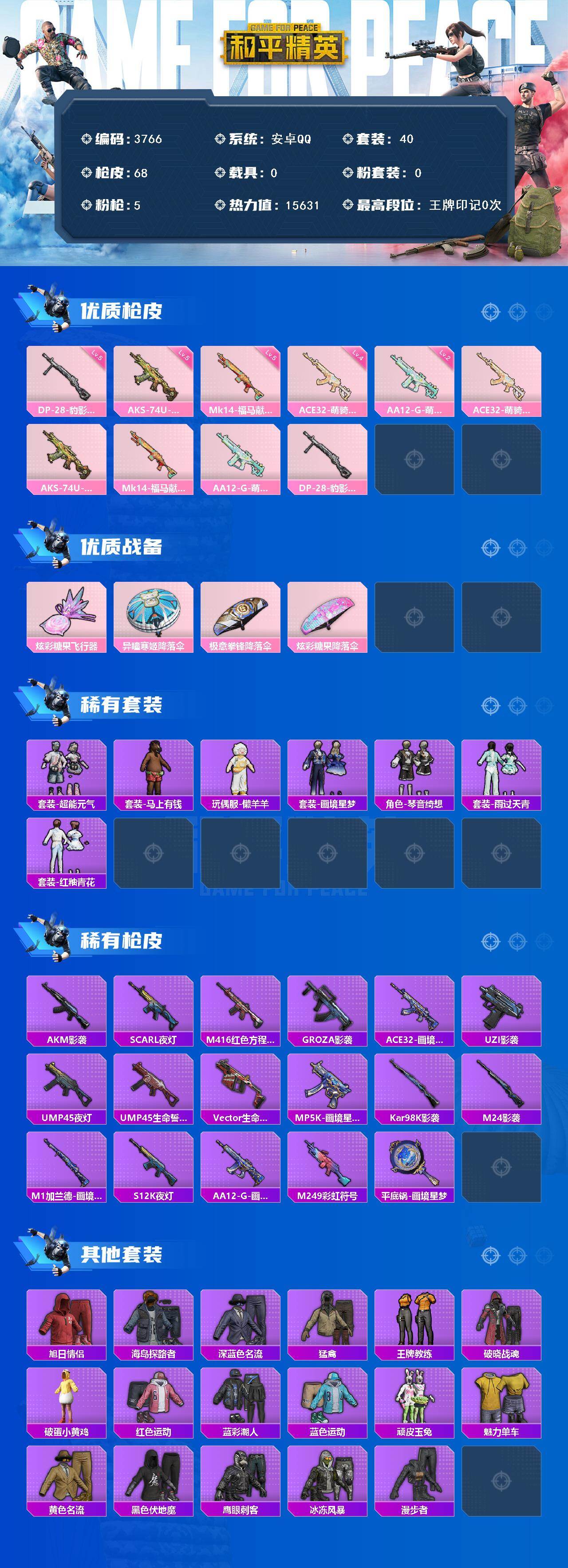 HPCMW4106032和平精英账号详情图2