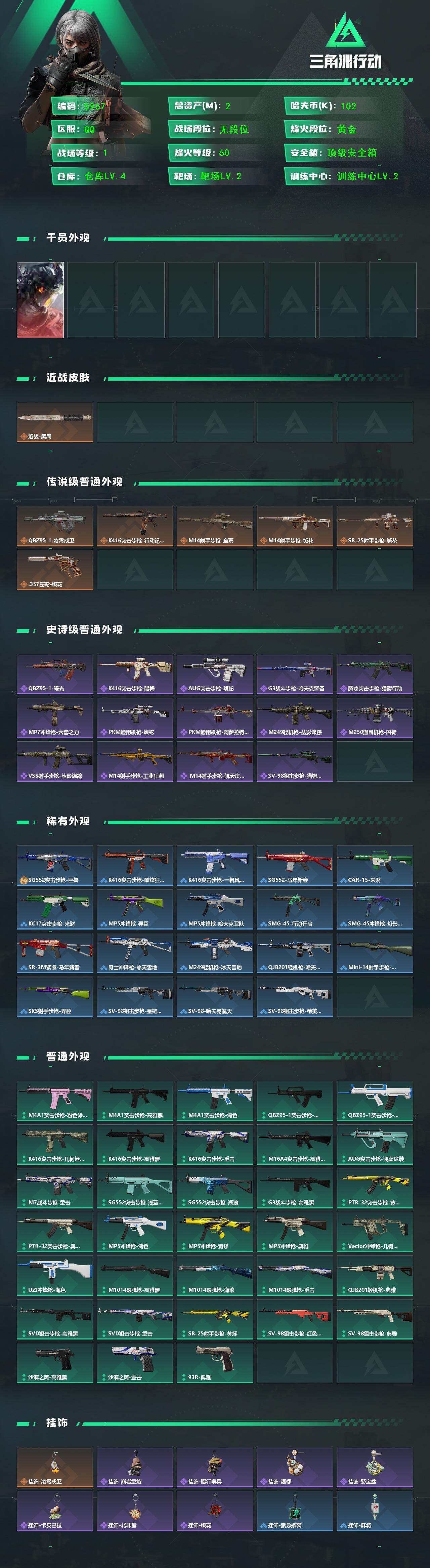 SJZCMW473645三角洲行动账号详情图2