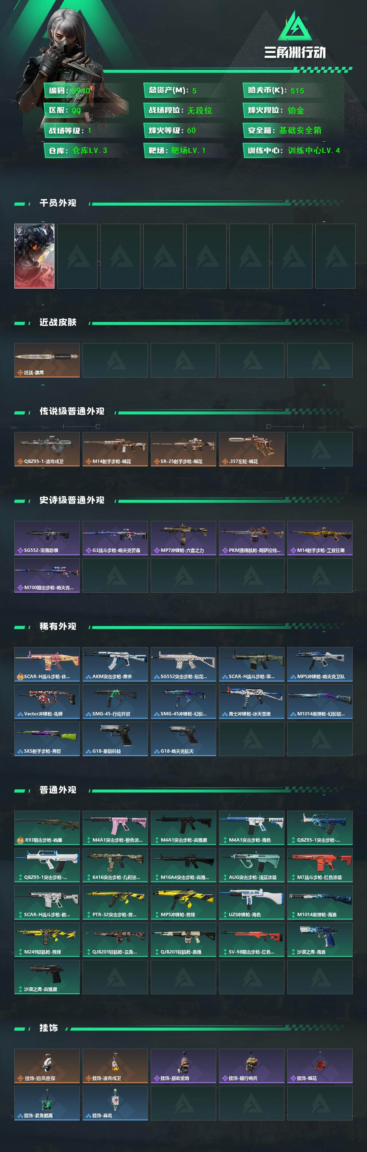SJZCMW464928三角洲行动账号详情图2
