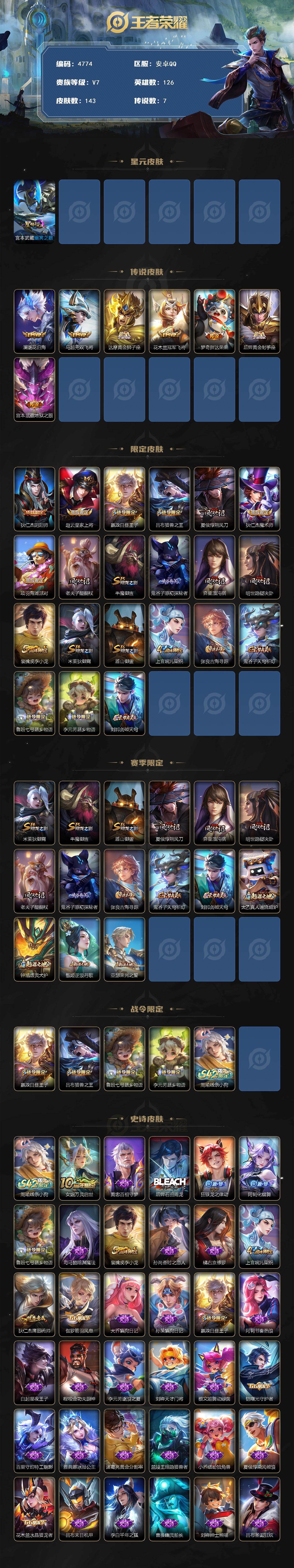 WZJZ4197289王者荣耀账号详情图2