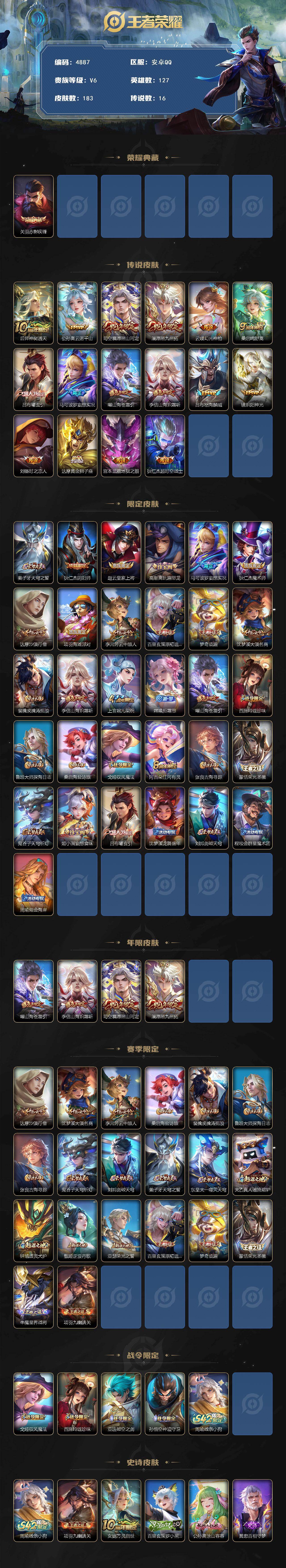 WZCMW4190946王者荣耀账号详情图2