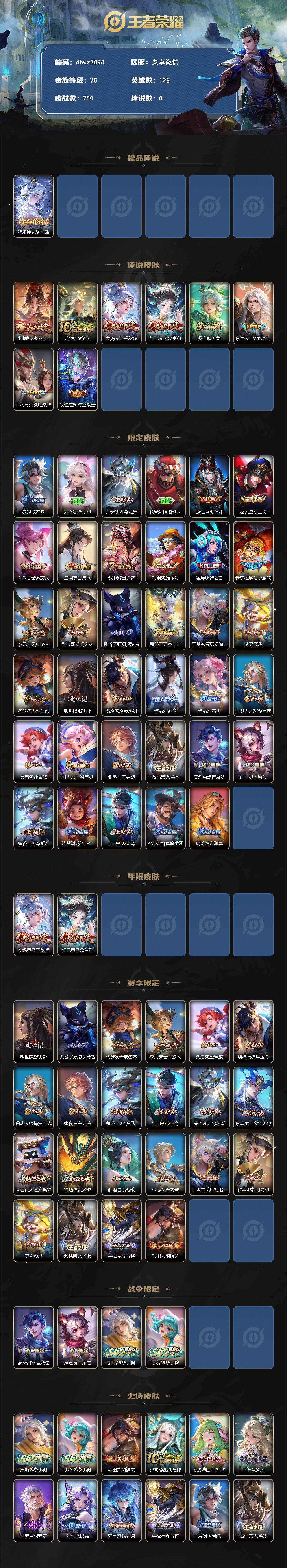 WZQM4190649王者荣耀账号详情图3