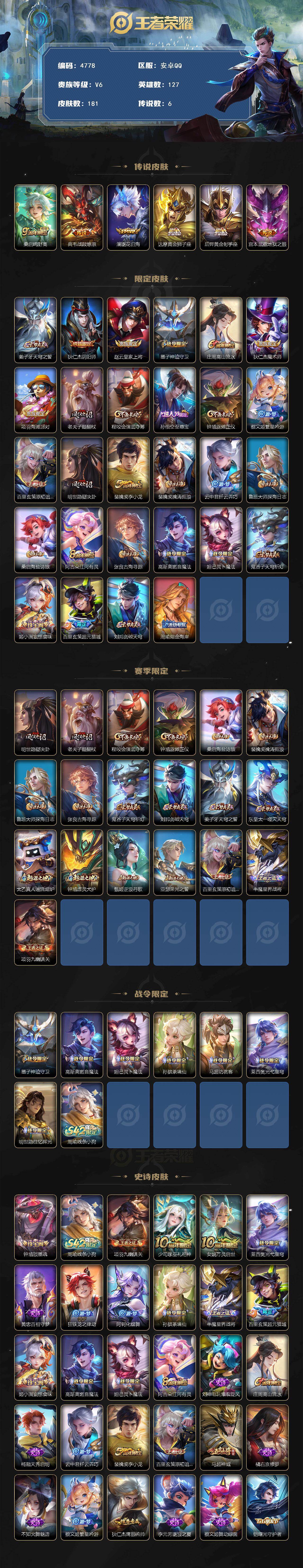 WZJZ4197244王者荣耀账号详情图2