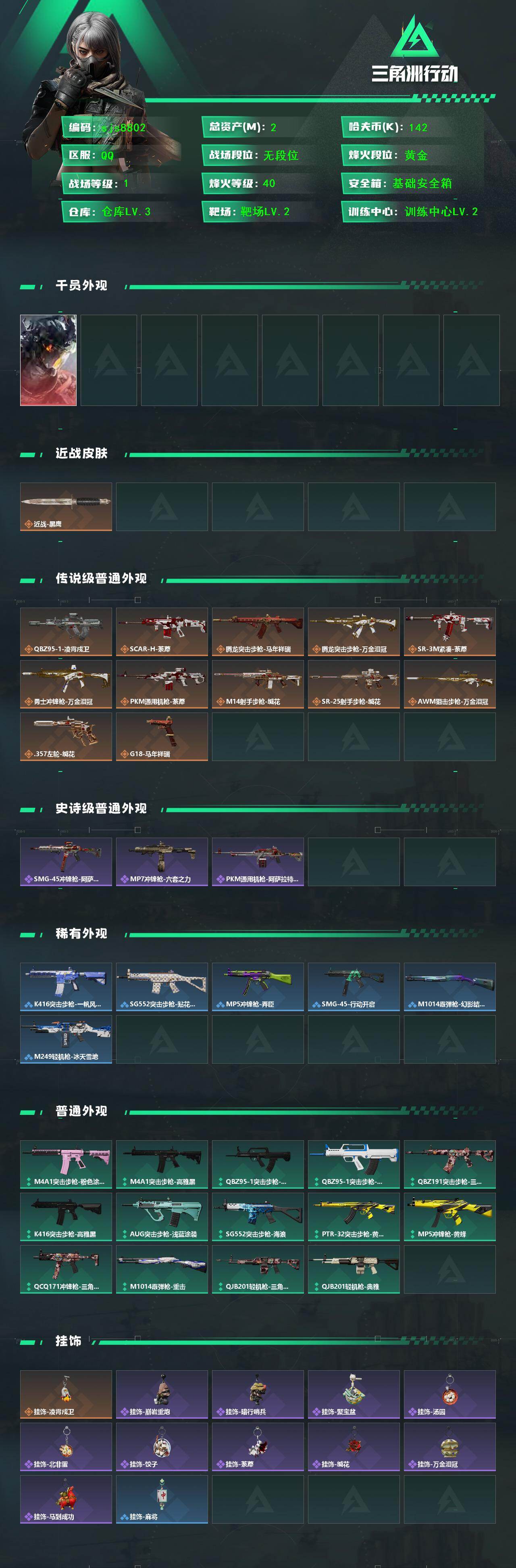 SJZCMW455956三角洲行动账号详情图2