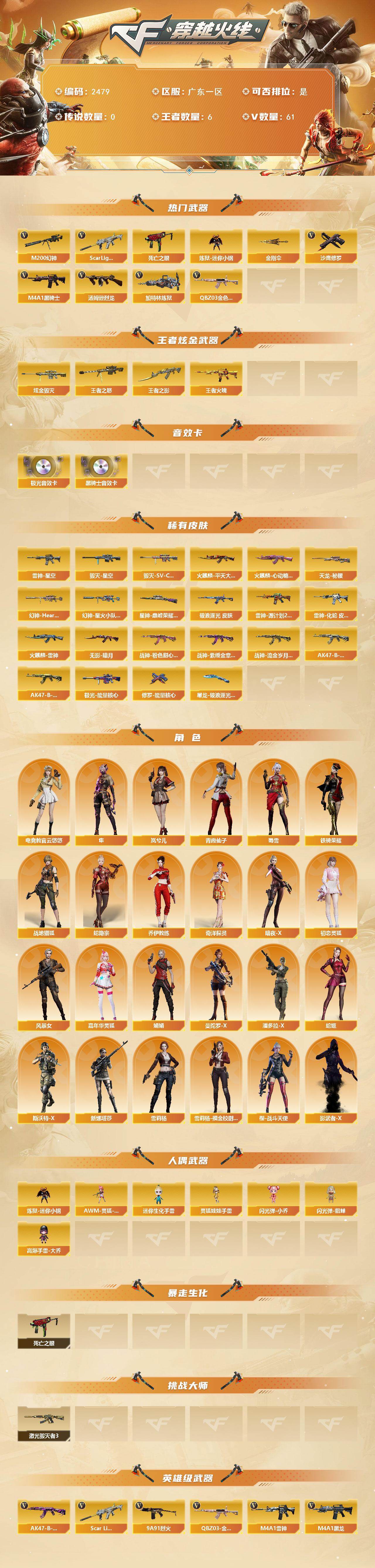 CFCMW450563穿越火线账号详情图2 CFCMW450563穿越火线账号详情图2