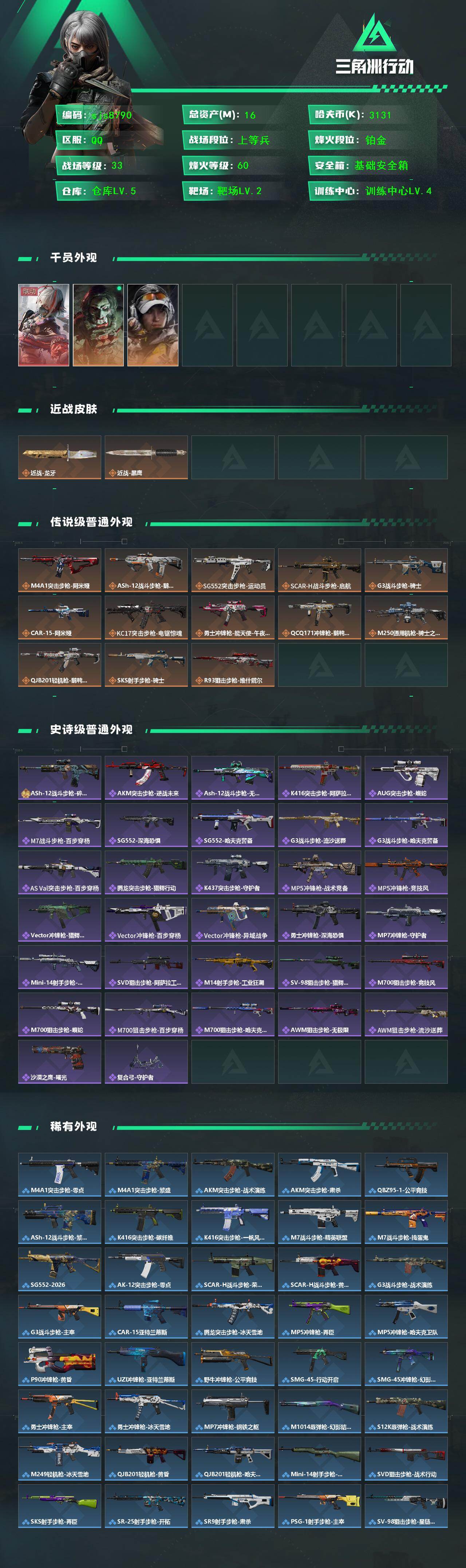 SJZCMW460163三角洲行动账号详情图2