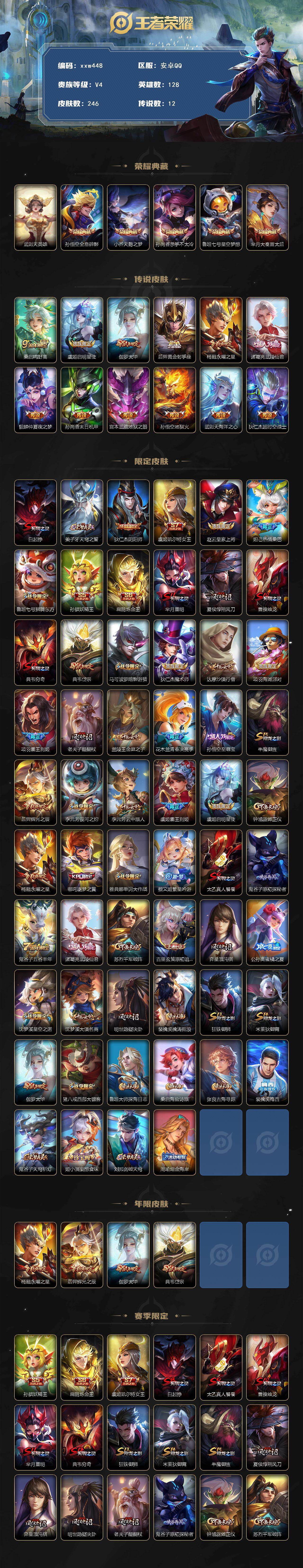 WZQM4191196王者荣耀账号详情图3