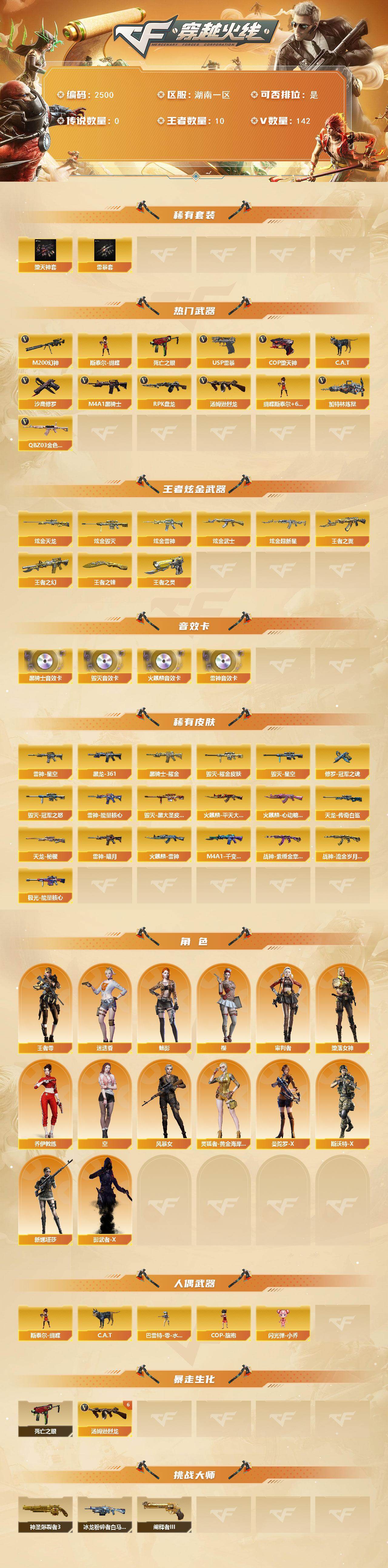 CFCMW450642穿越火线账号详情图2