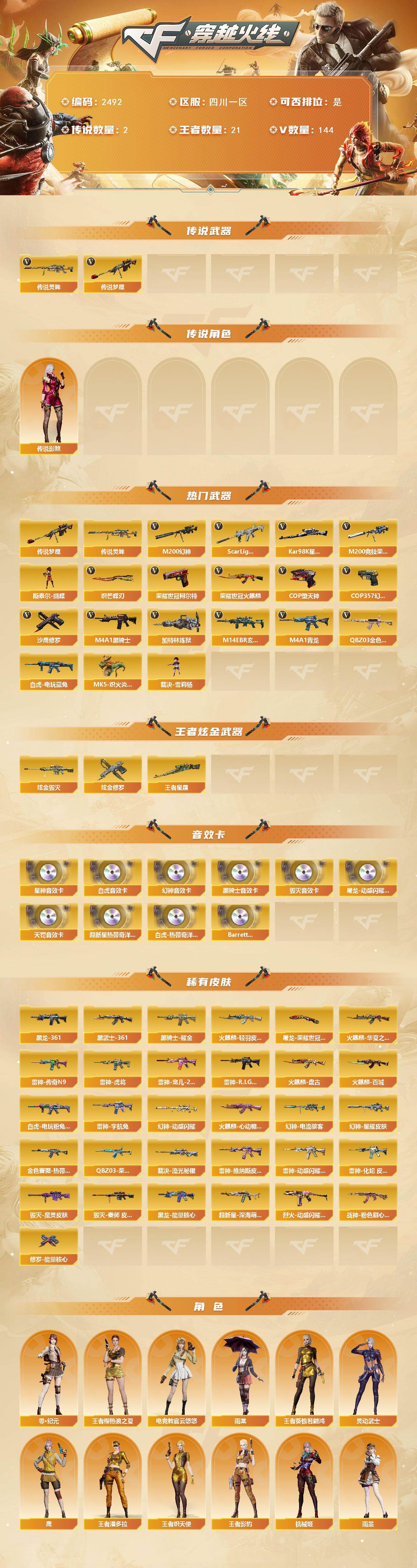 CFCMW450606穿越火线账号详情图2