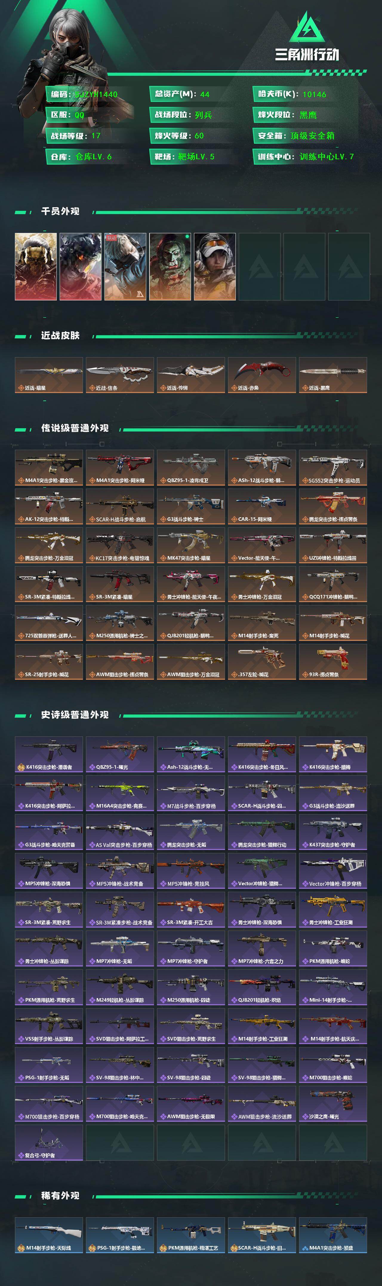 SJZQM454932三角洲行动账号详情图3