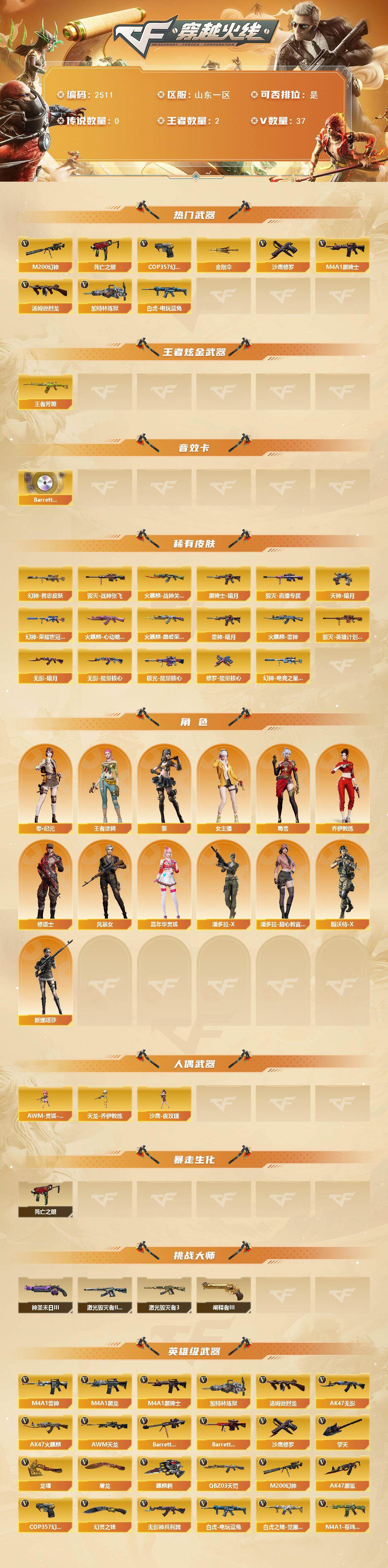 CFCMW452419穿越火线账号详情图2