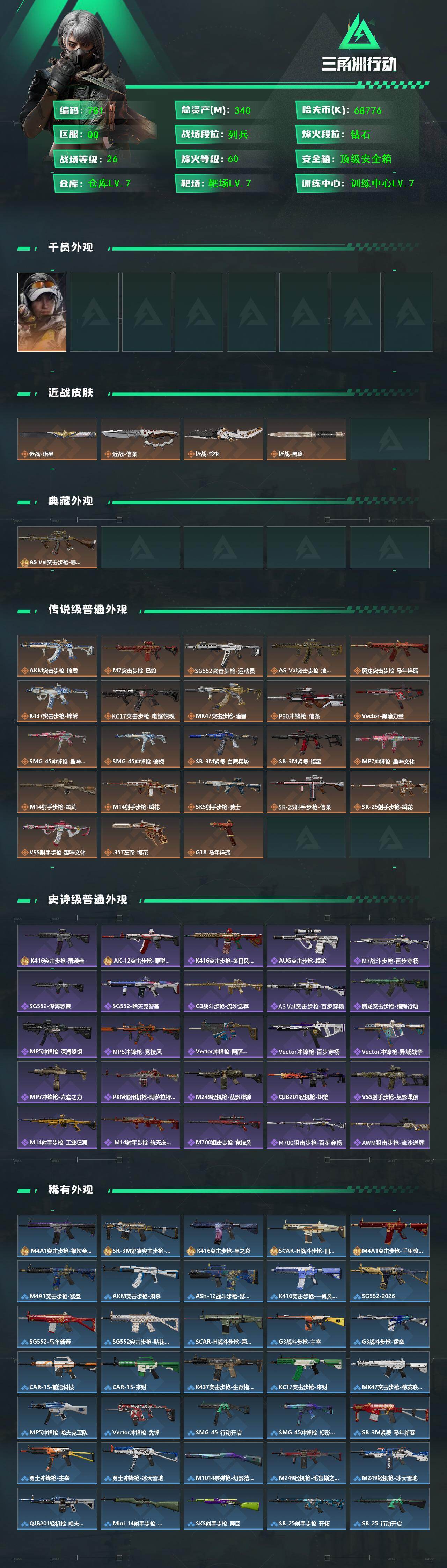 SJZCMW458079三角洲行动账号详情图2