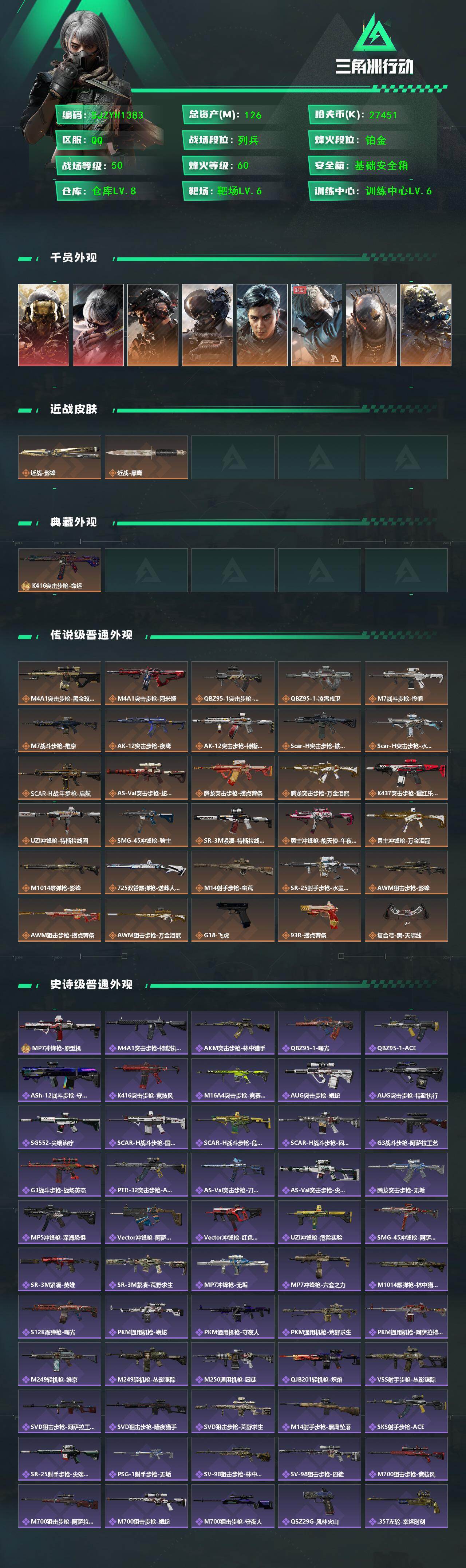 SJZQM456041三角洲行动账号详情图3