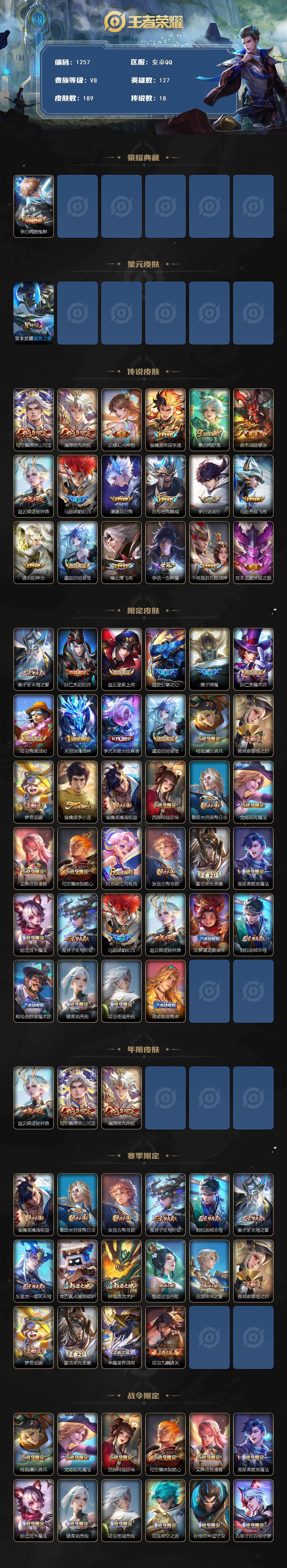 WZCMW4199961王者荣耀账号详情图2