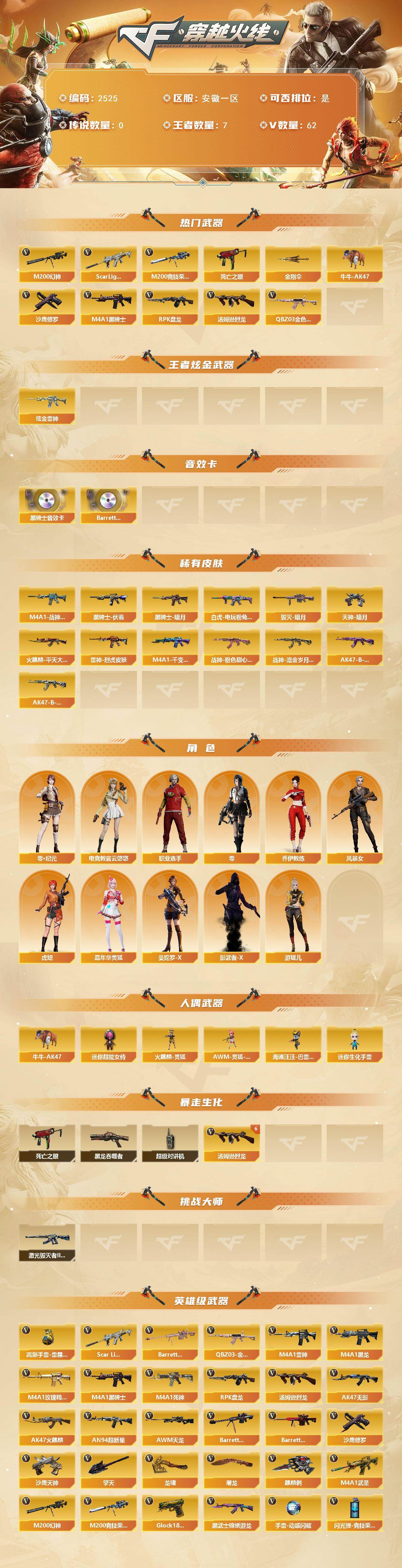 CFCMW452441穿越火线账号详情图2