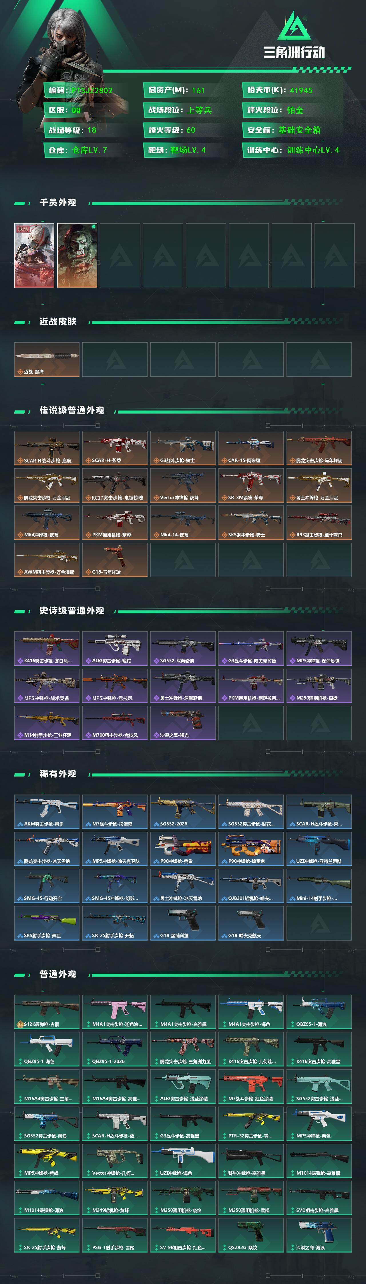 SJZCMW458341三角洲行动账号详情图2