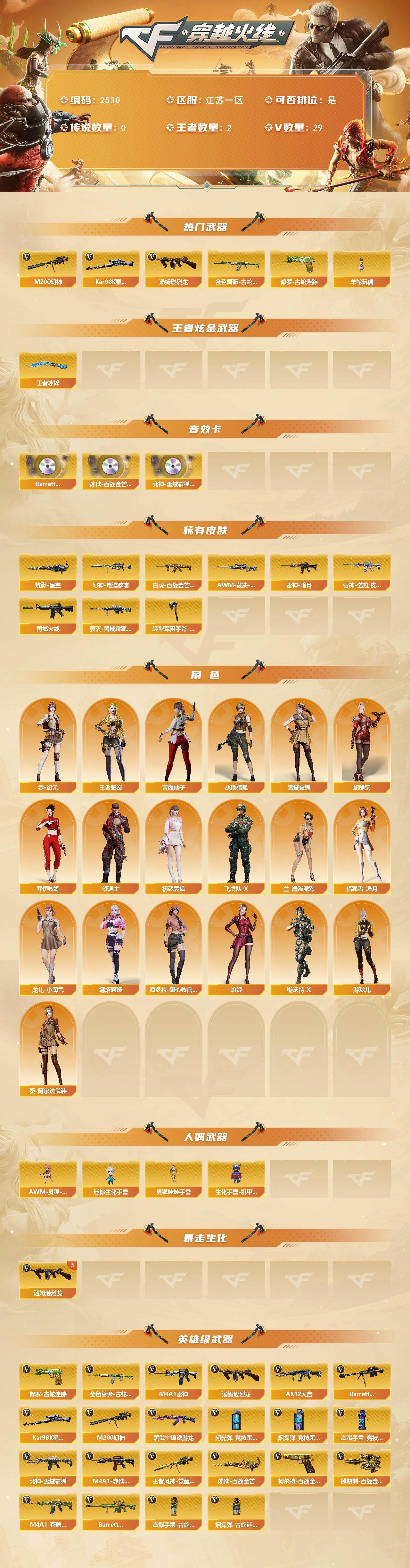 CFCMW452524穿越火线账号详情图2